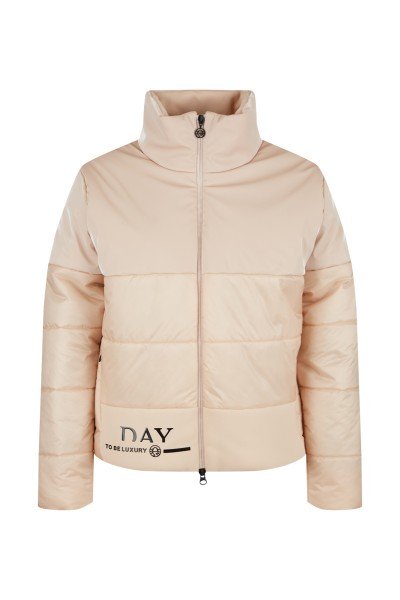 Padded short jacket in a fashionable mix of materials