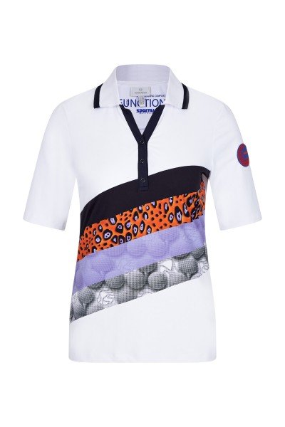 Classic polo shirt with a fashionable print on the front