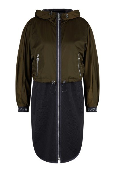 Ultra-modern coat in 2-layer look