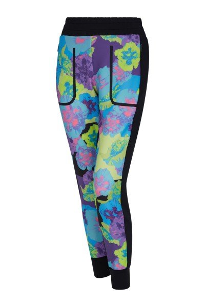 Joggers with a floral print