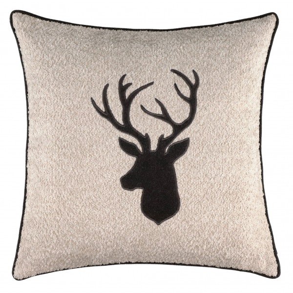 Decorative cushion cover with deer head