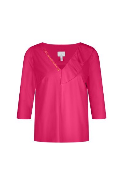 Blouse with ¾ sleeves and interesting neckline