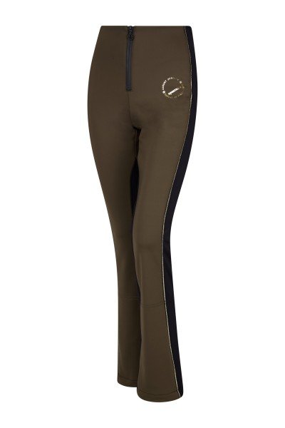  Jet trousers with a high waist and black rear trousers