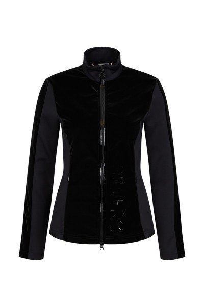  Narrow sporty fleece jacket in a noble mix of materials