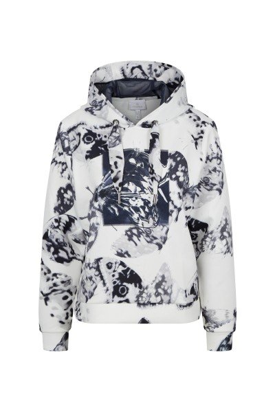 Sweater with an all-over butterfly print