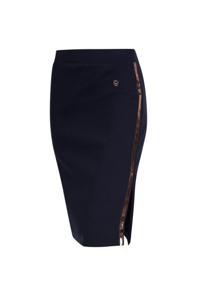 Classic pencil skirt with metallic band