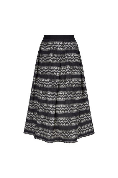 Charming skirt with ethnic stripes