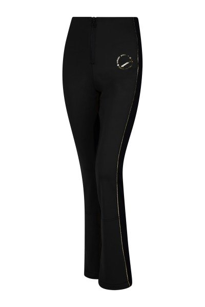 Jet trousers with a high waist and black rear trousers