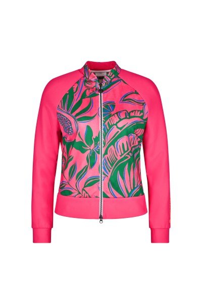 Sporty zip jacket with raglan sleeves and fashionable print