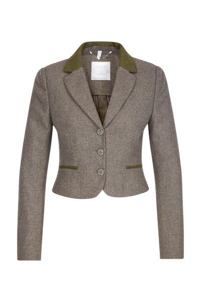 Jacket with lapel collar