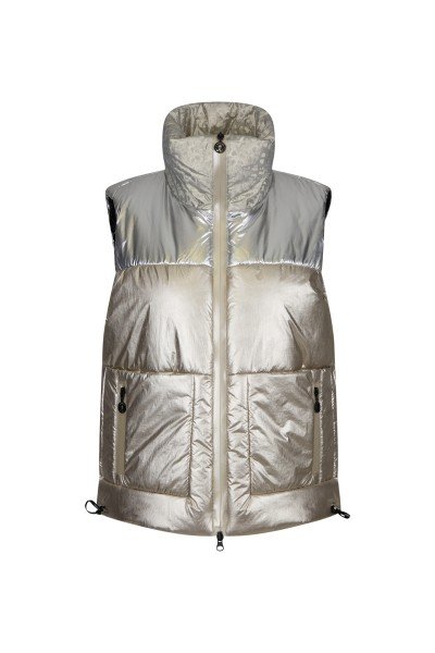  Lightly padded material mix vest