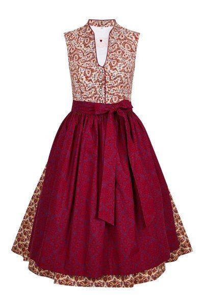 High-necked dirndl with summer all-over prints