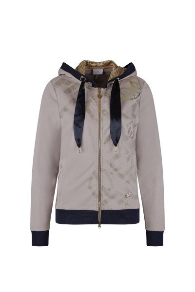 Casual sporty sweat jacket with hood