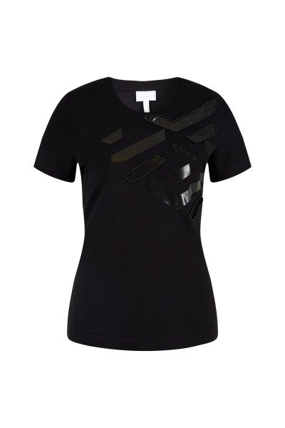  Tonal t-shirt with tulle back and front motif