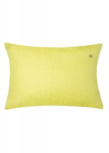 Decorative cushion cover in a sunny yellow shade