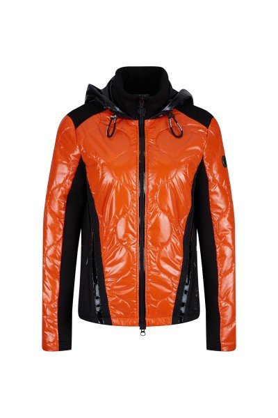 Sporty jacket from noble material mix