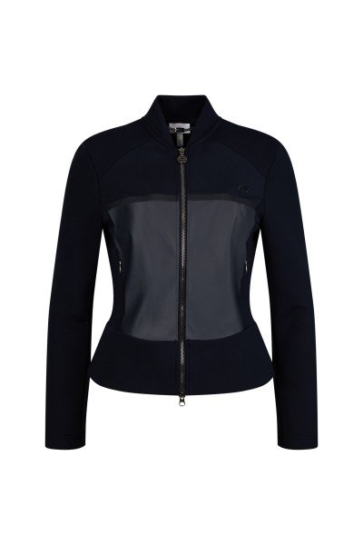 Narrow sporty jacket made from an elegant mix of materials