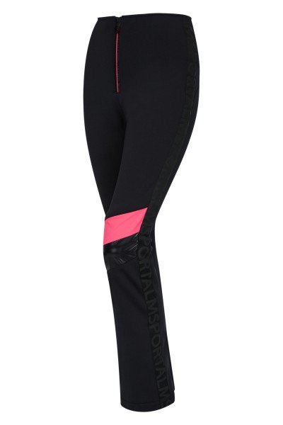 Comfortable ski trousers with colorful inserts in the knee area