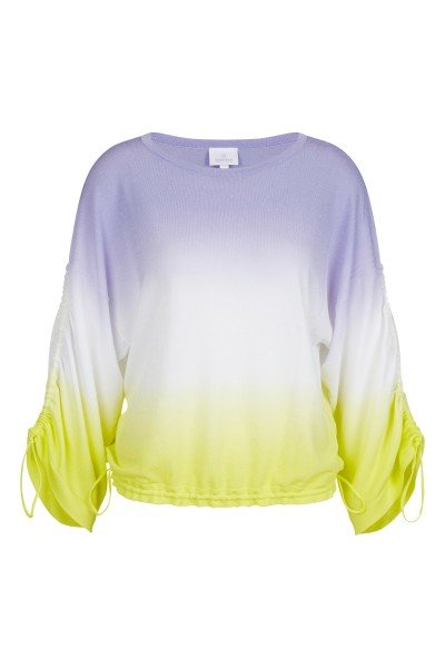 Knit sweater with dégradé color effect