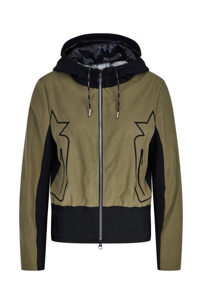 Hooded jacket in pilot style