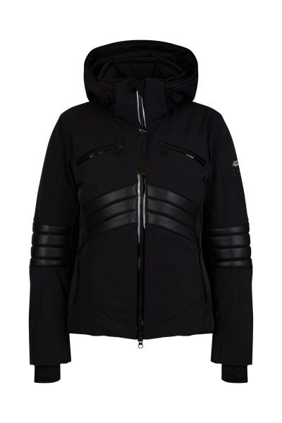  Ski jacket with leather inserts and breast pockets