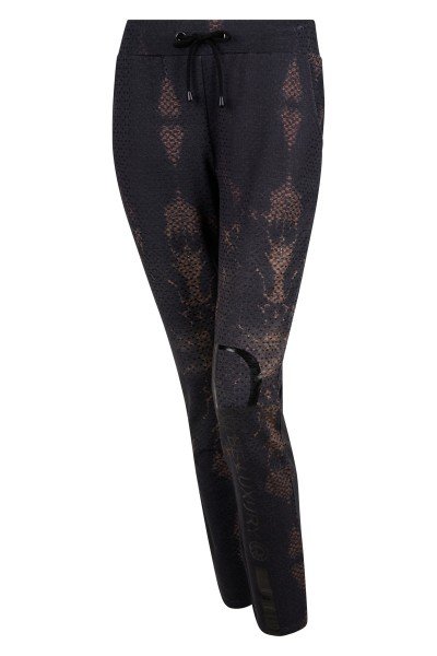 All-over printed sweat pants with metallic effect