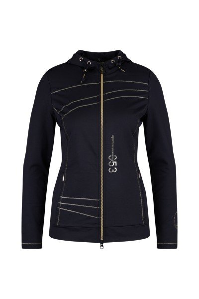 Sporty sweat jacket with ice-gold accents