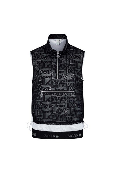 Light and airy vest made of an innovative mix of materials in a trendy layered look