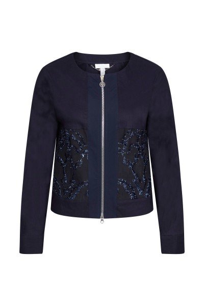 Noble Chanel jacket in a skilful mix of materials