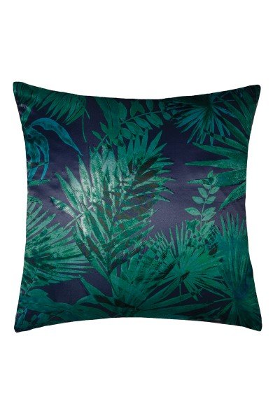 Decorative cushion cover with palm tree motif