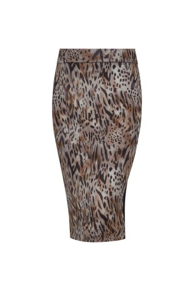 Pencil skirt with leo pattern 