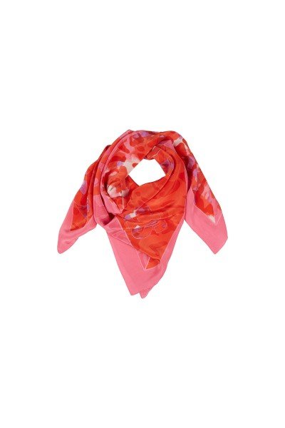 Square scarf with colorful print