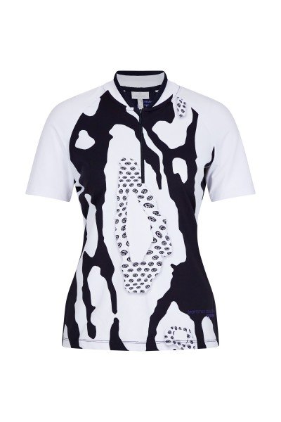 Short-sleeved polo shirt with a golf animal print