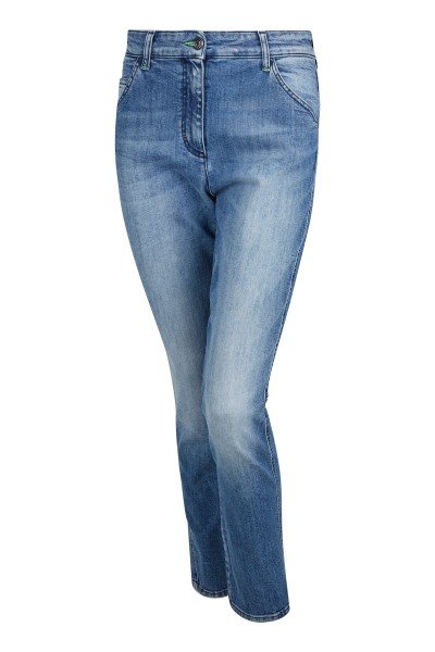 Lässige Boyfriend-Jeans mit tollen Wascheffekten und Neon-Farbakzenten