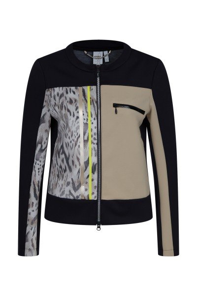 Slim sporty jacket in a mix of materials