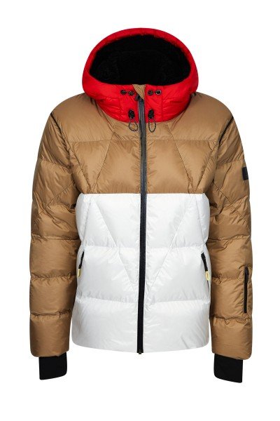 Outdoor jacket with color contrasts