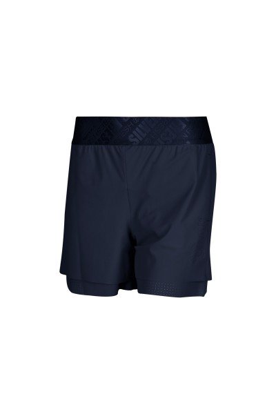 Sporty shorts with a logo-decorated elastic waistband