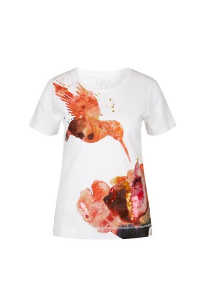 T-Shirt mit frischem Aquarell-Print