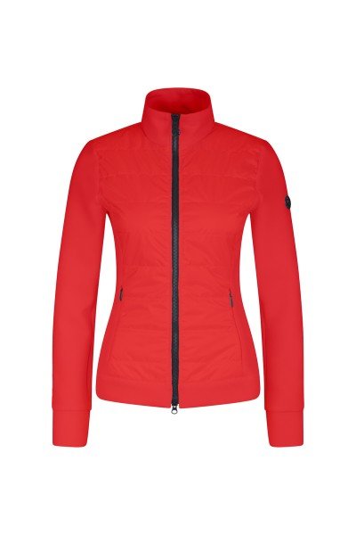  Fleece jacket with stand-up collar made of innovative material mix