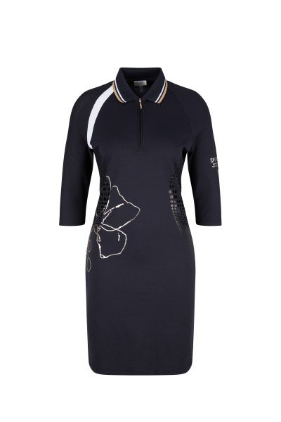 Golf dress in a material-mix and ¾ sleeves