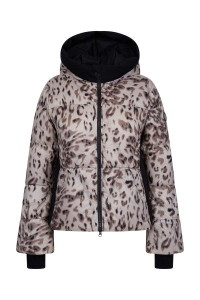 Daunen-Jacke aus Leoparden-Dessin