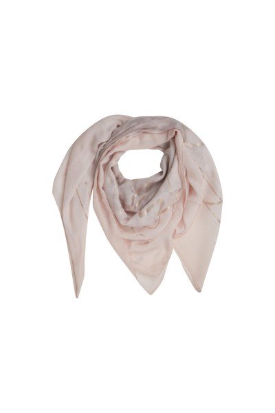 elegant scarf with leo print and metallic details