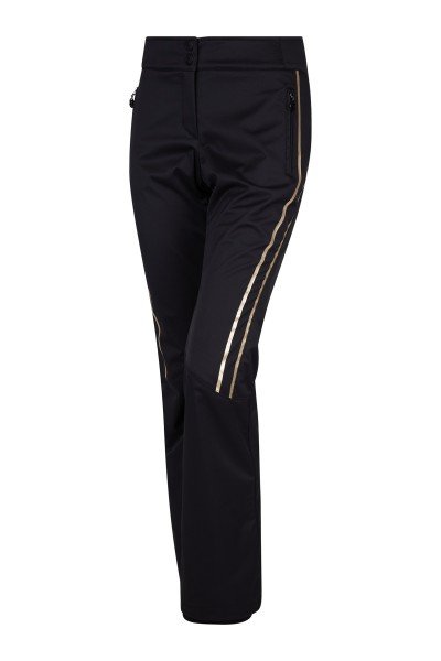  Ski pants with curved transfer motifs in ice gold