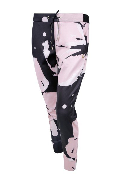 Fashionable jogger pants with floral print