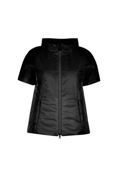 Fashionable padded nylon vest in modern A-shape