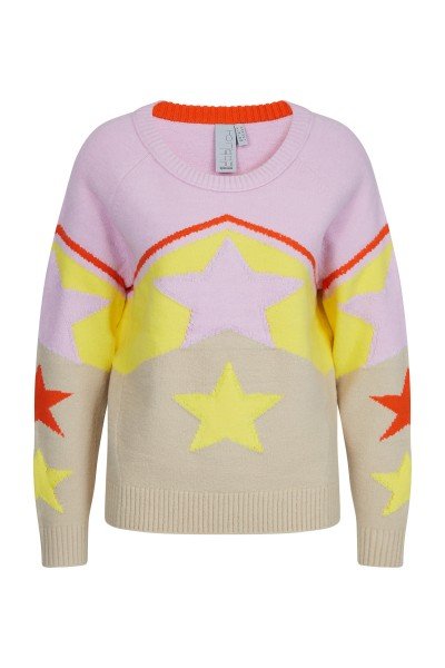 Sweater with intarsia motif