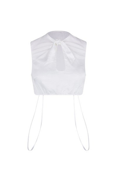 Dirndl blouse with refined neckline to tie