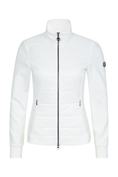 Sporty stand-up collar jacket with fashionable stitching