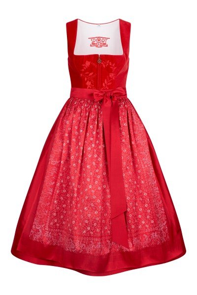 High quality dirndl with velvet top and intricate embroidery