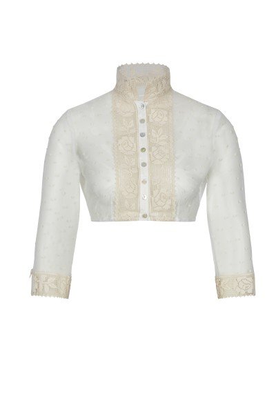 Blouse with border detail on collar